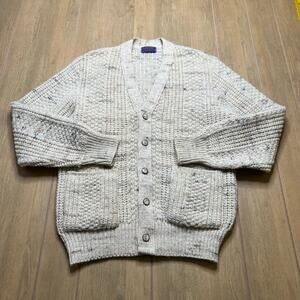 Vintage Pendleton Virgin Wool Cardigan Sweater USA Made Size Large